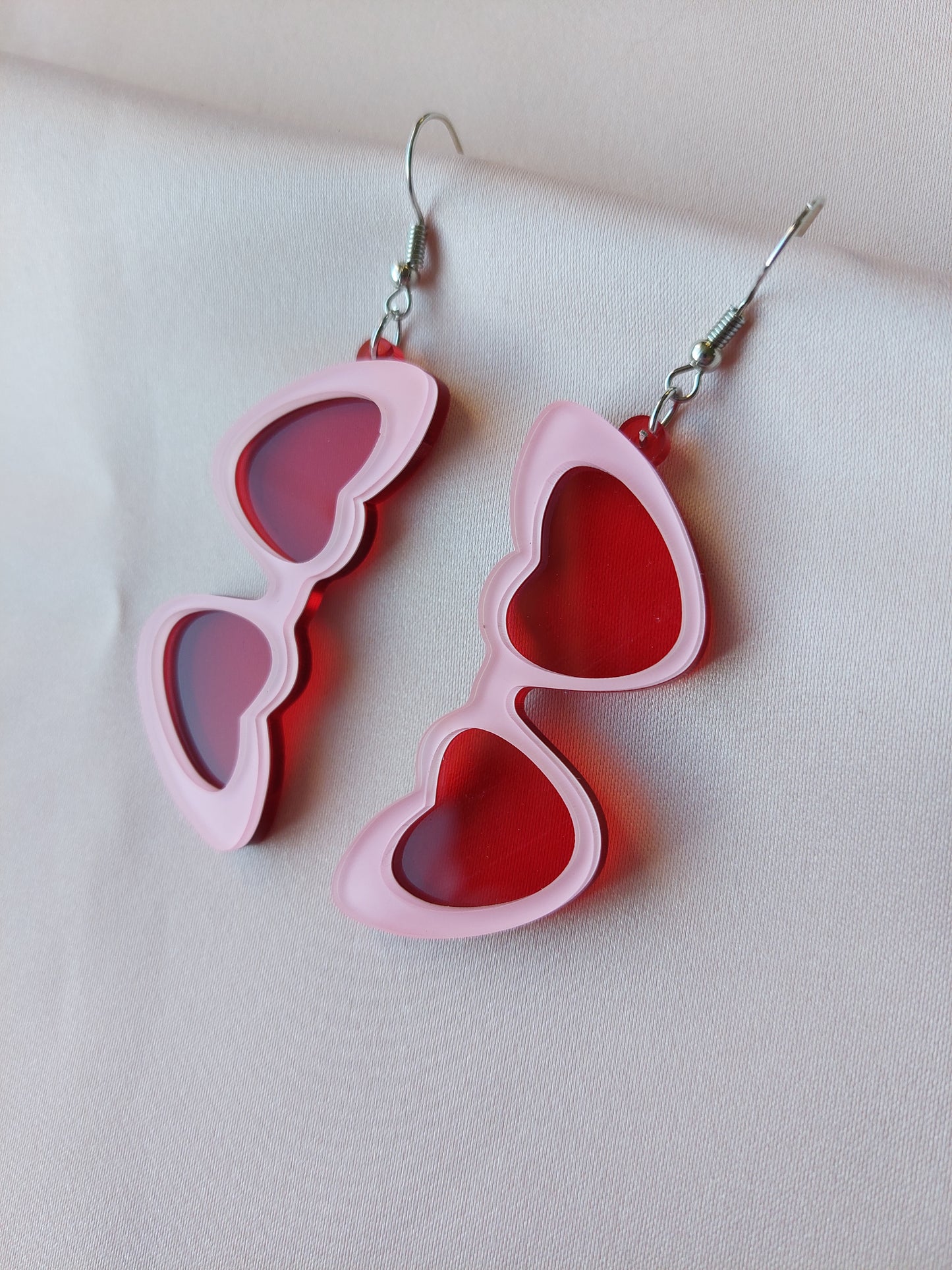 Heart Glasses Earrings