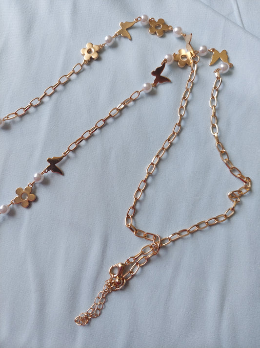 Butterfly Flower Necklace