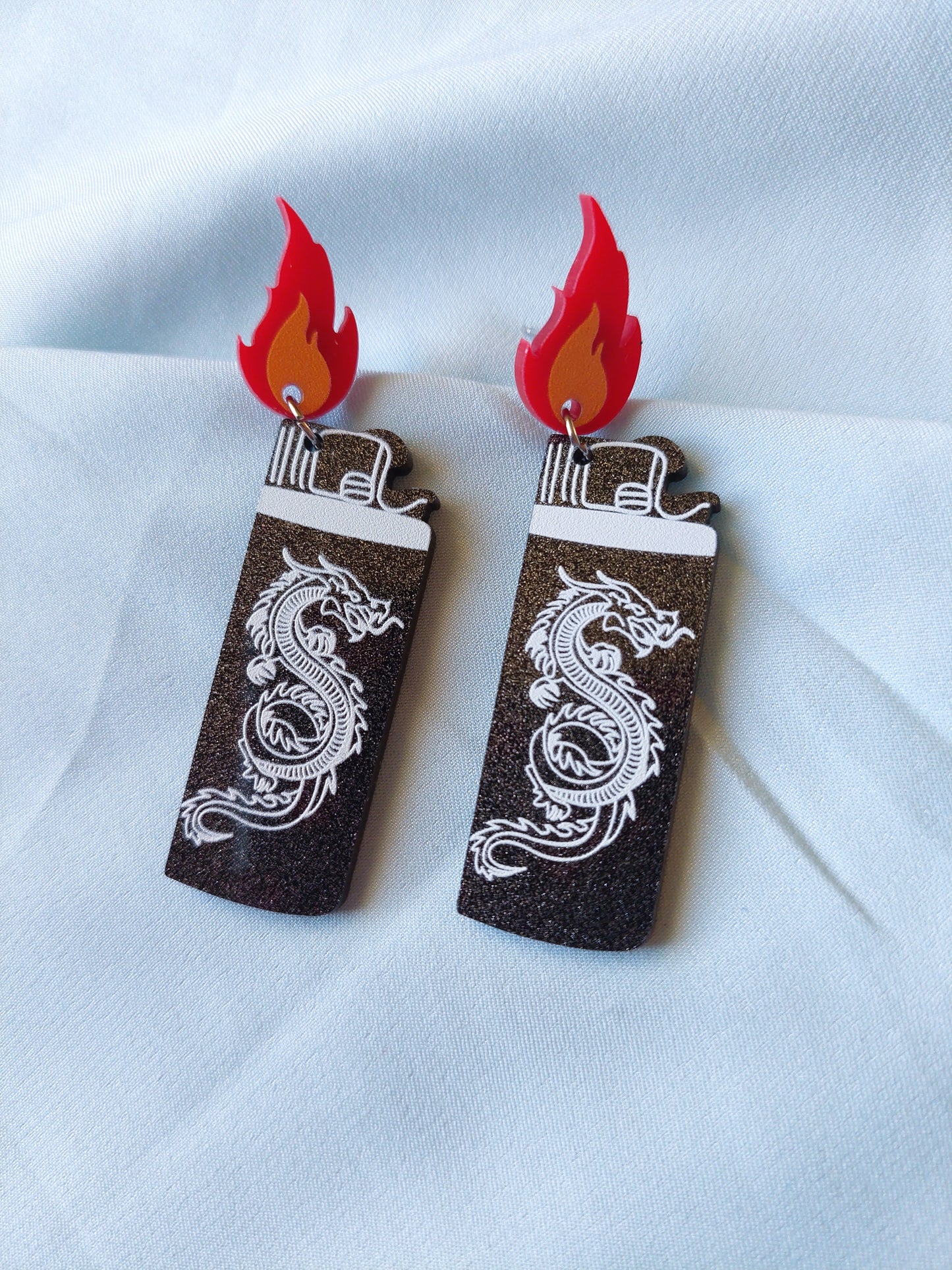 Black Lighter Earrings