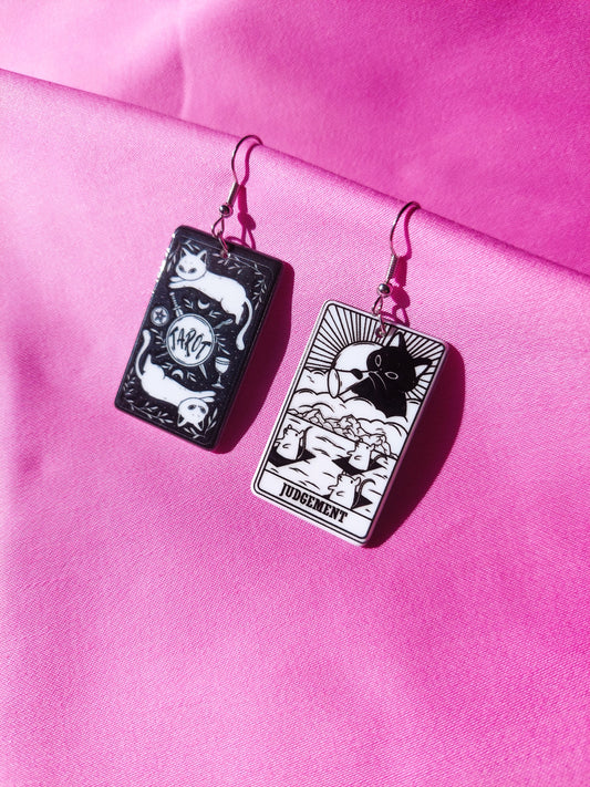 Judgement Tarot Cat Earrings