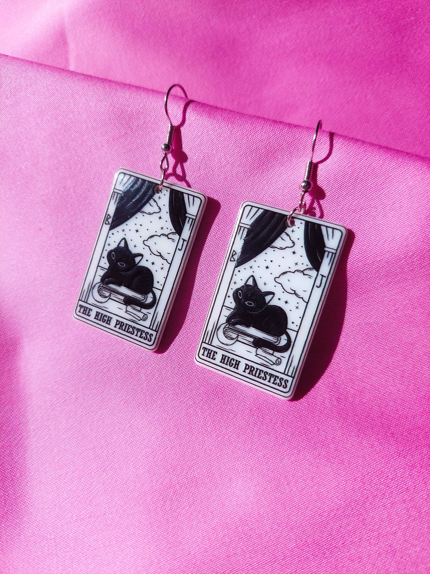 The High Priestess Tarot Cat Earrings