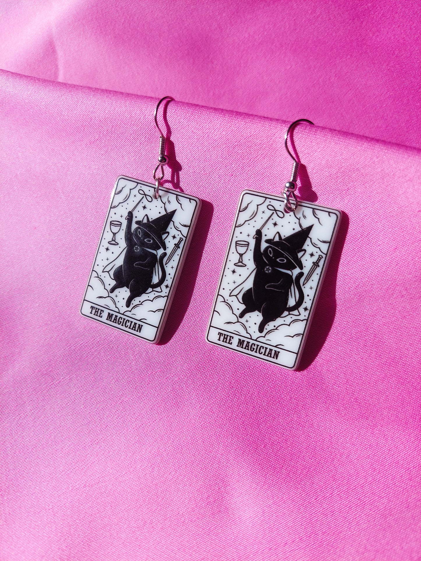 The Magician Tarot Cat Earrings