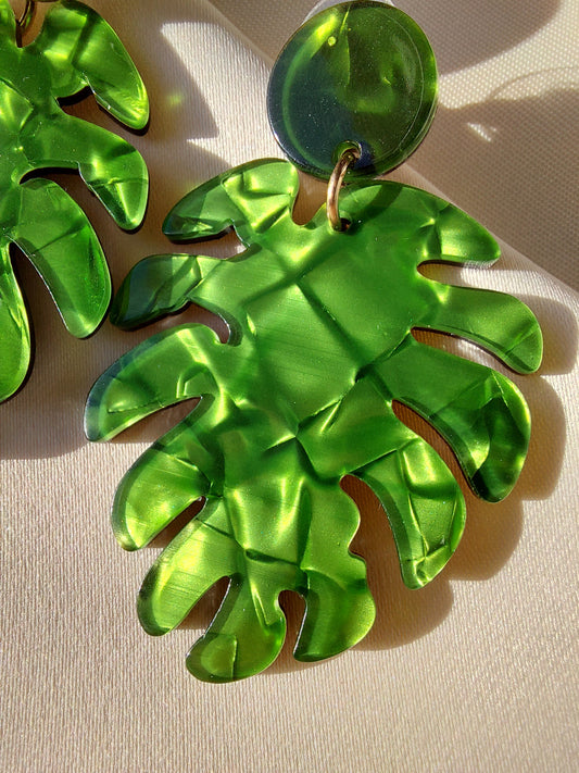 Monstera Earrings