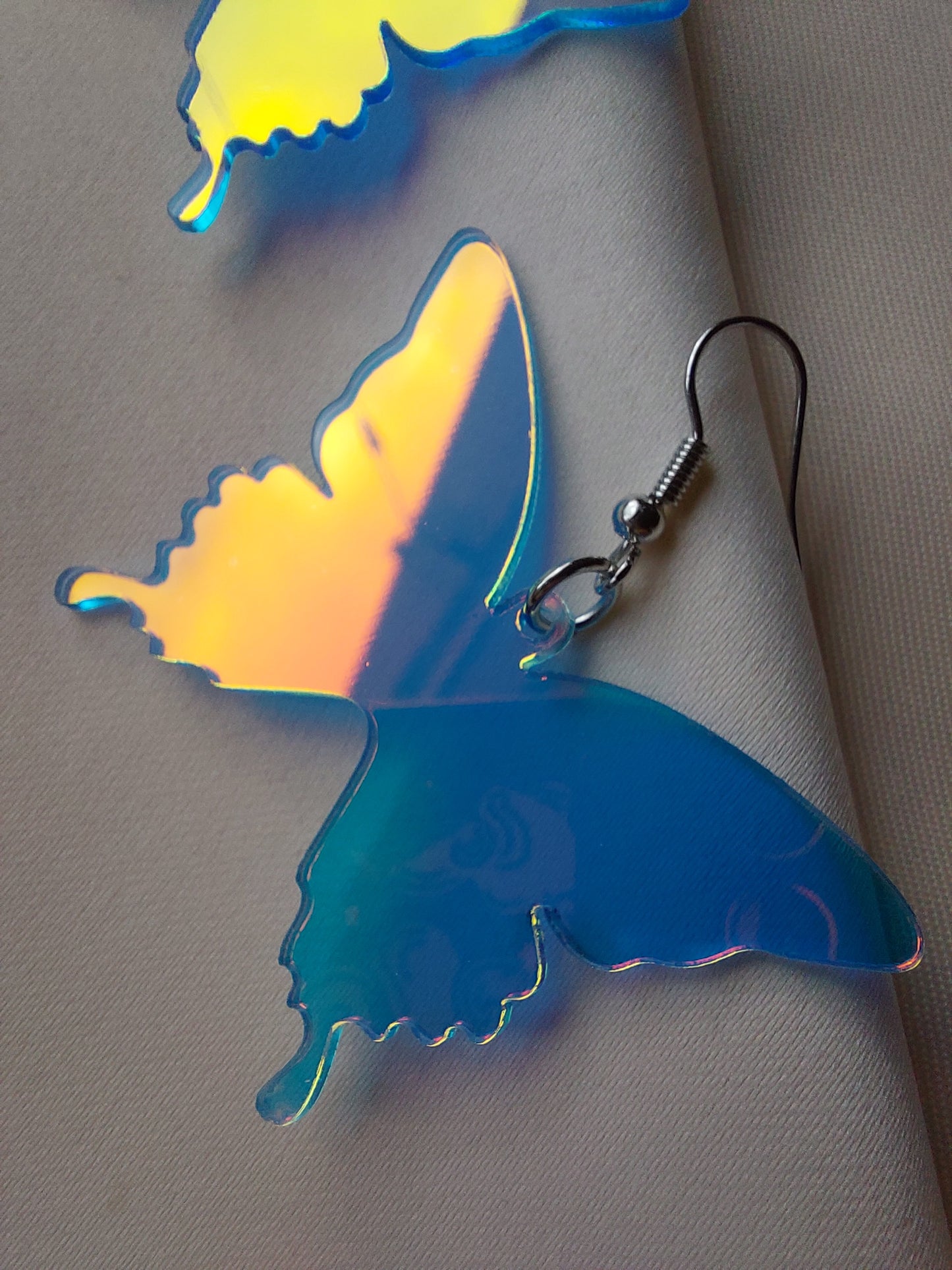 Iridescent Butterfly Earrings