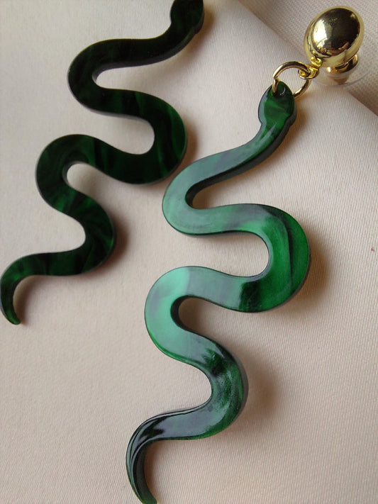 Snake Drop Earrings