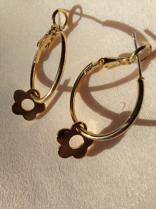 Flower Charm Earrings