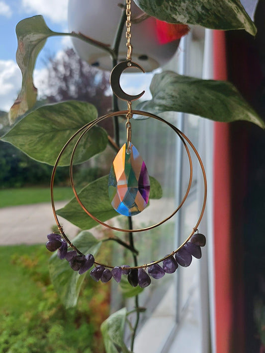 Crystal Moon Window Hanging
