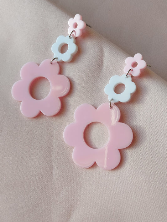 That 60s Flower Pink Earrings