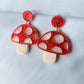 Glitter Mushroom Earrings