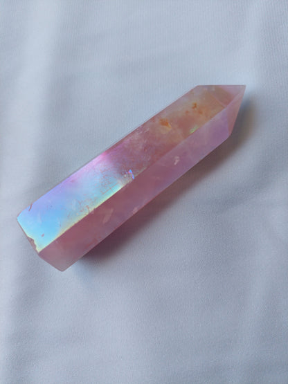 Rose Aura Quartz Tower