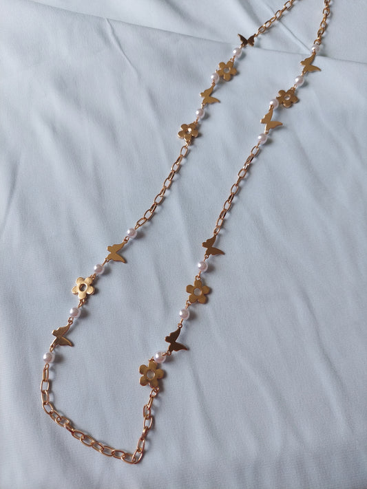 Butterfly Flower Necklace