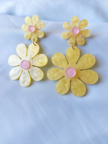 Yellow Flower Child Earrings