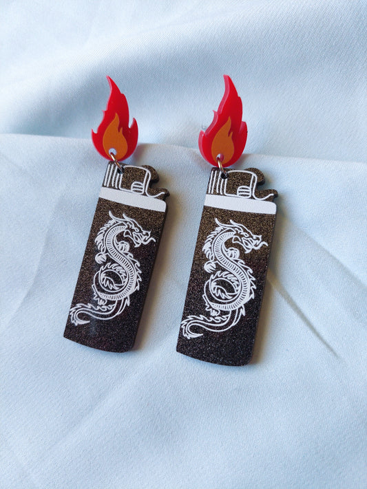 Black Lighter Earrings