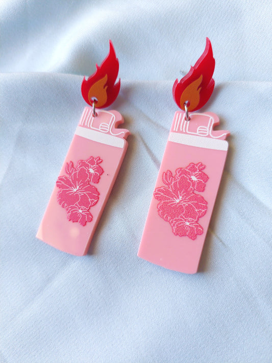 Pink Lighter Earrings