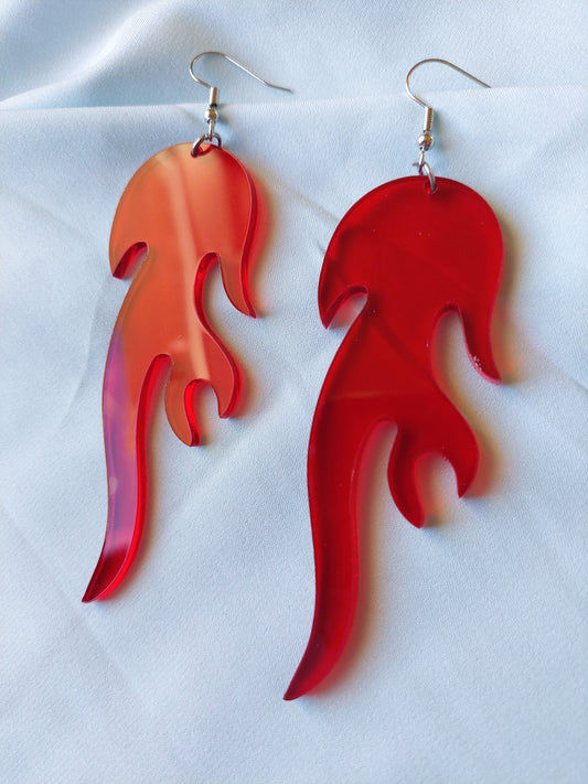 Red Flame Earrings