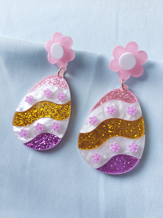 Glitter Egg Sparkle Earrings