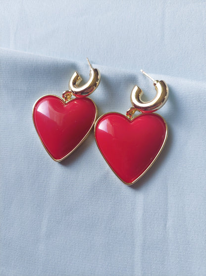 Heart Charmed Hoops