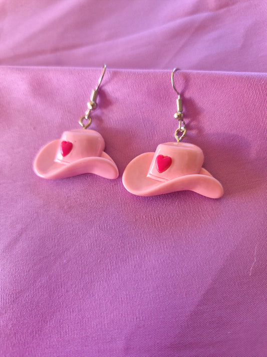 Pink Pony Cowgirl Earrings