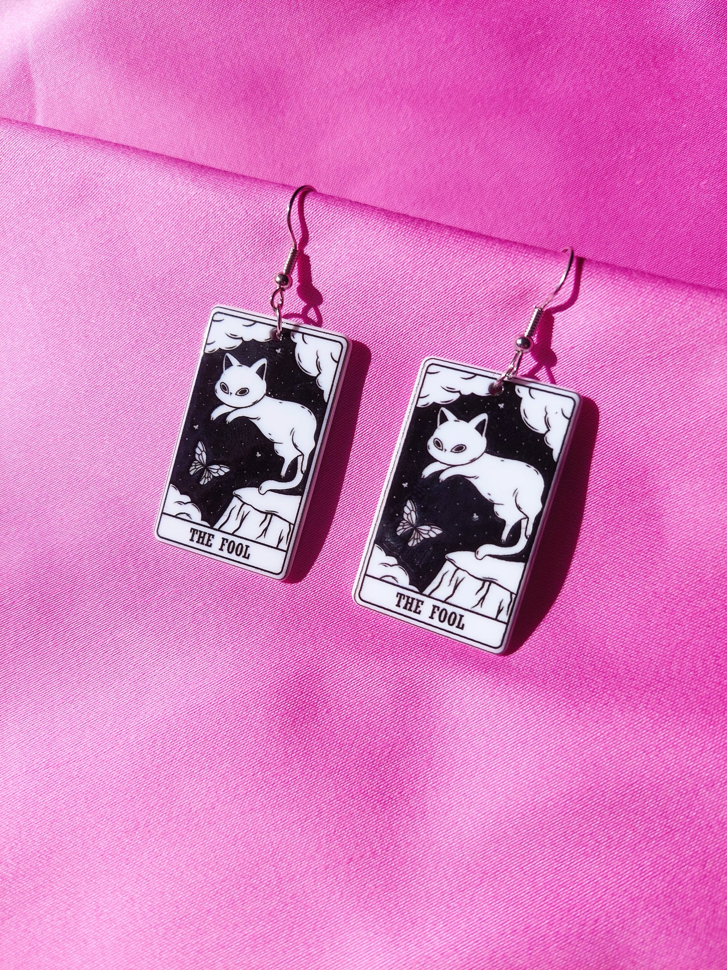 The Fool Tarot Cat Earrings