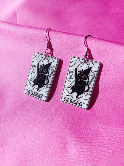 The Magician Tarot Cat Earrings