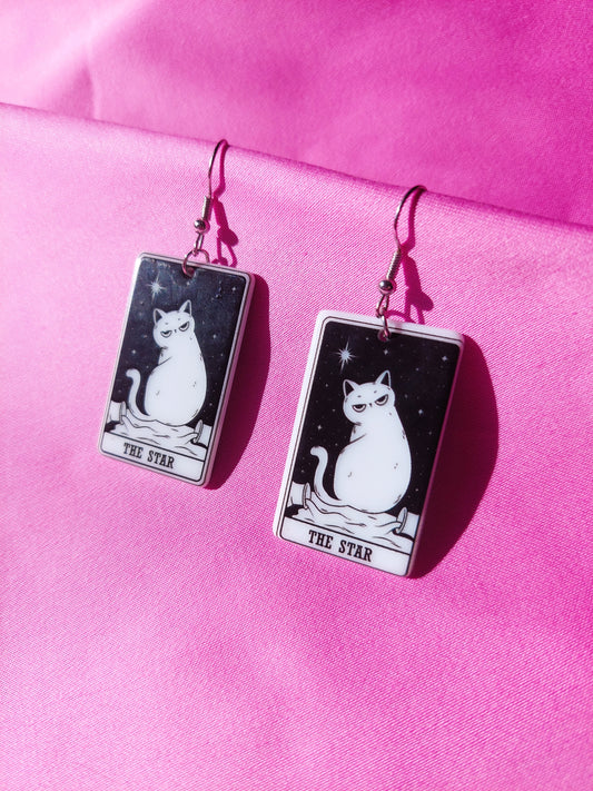 The Star Tarot Cat Earrings