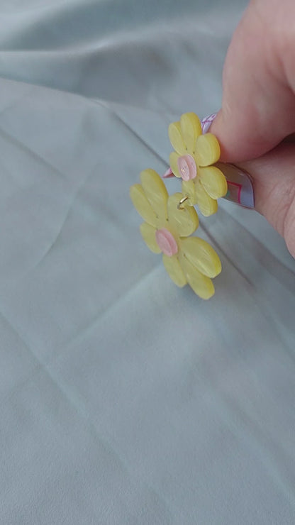 Yellow Flower Child Earrings