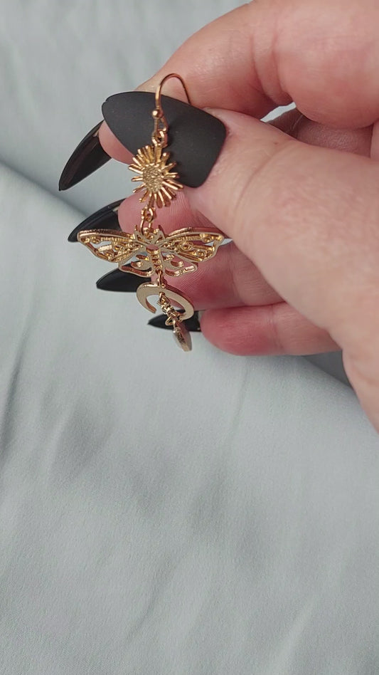 Lunar Moth Earrings