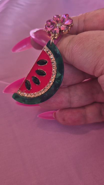 Watermelon Diva Earrings