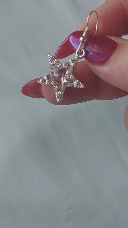 Pink Sparkle Earrings