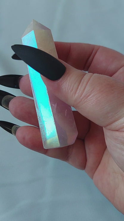 Rose Aura Quartz Tower