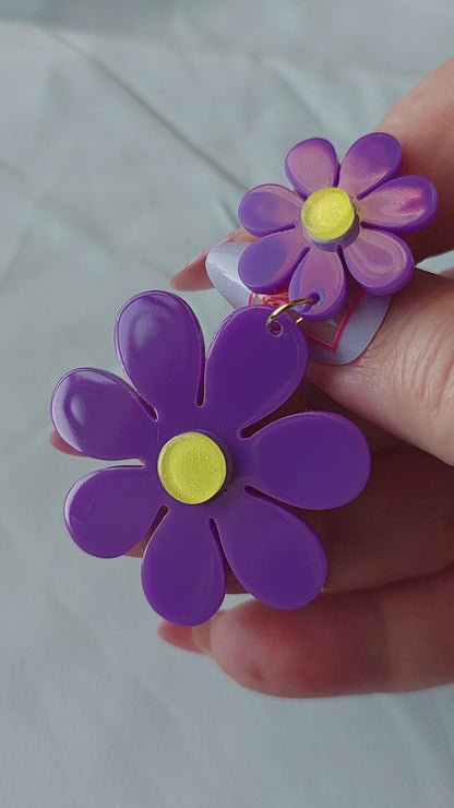 Purple Flower Child Earrings