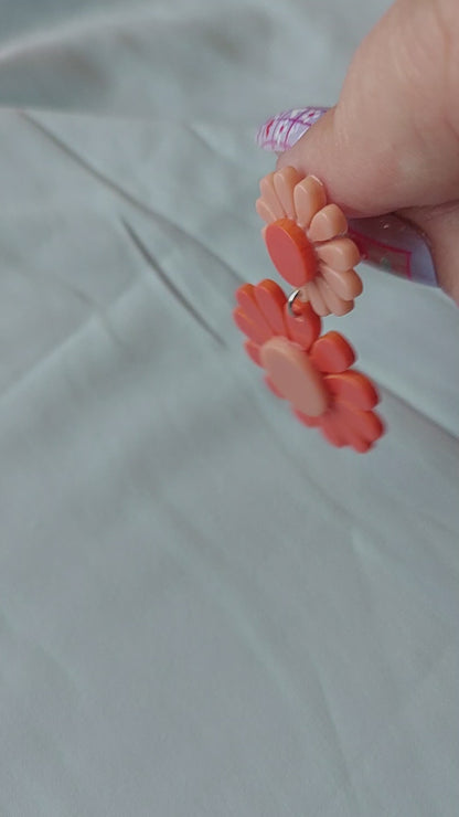 Orange Flower Child Earrings