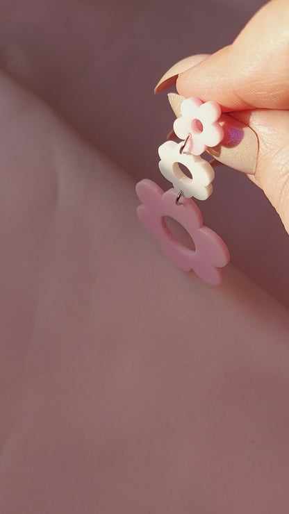 That 60s Flower Pink Earrings