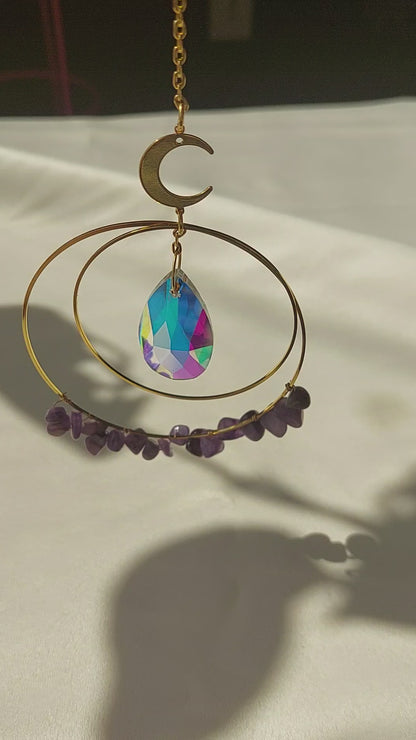 Crystal Moon Window Hanging