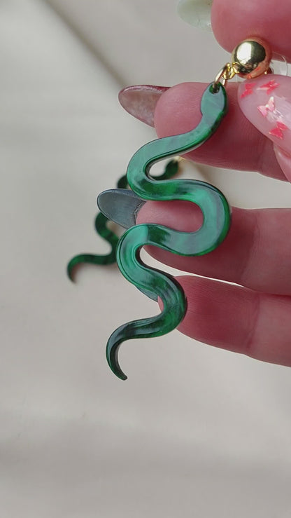 Snake Drop Earrings