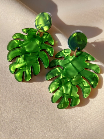 Monstera Earrings