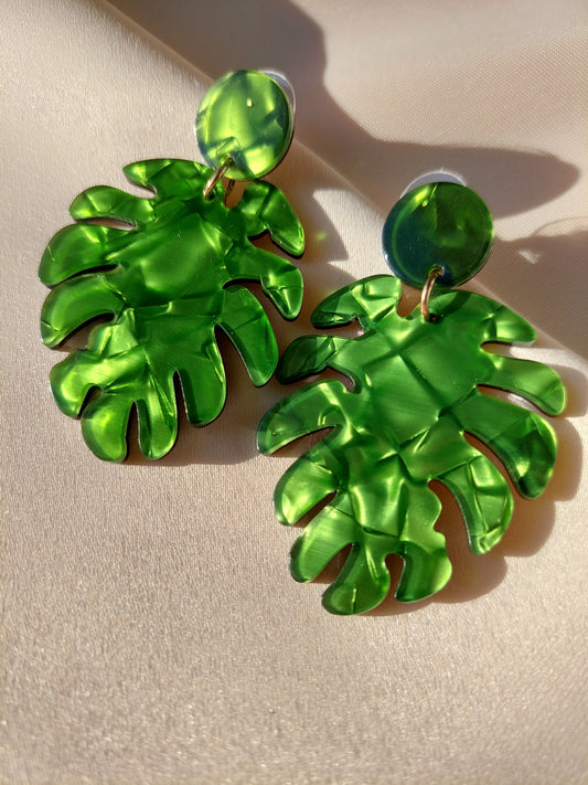 Monstera Earrings