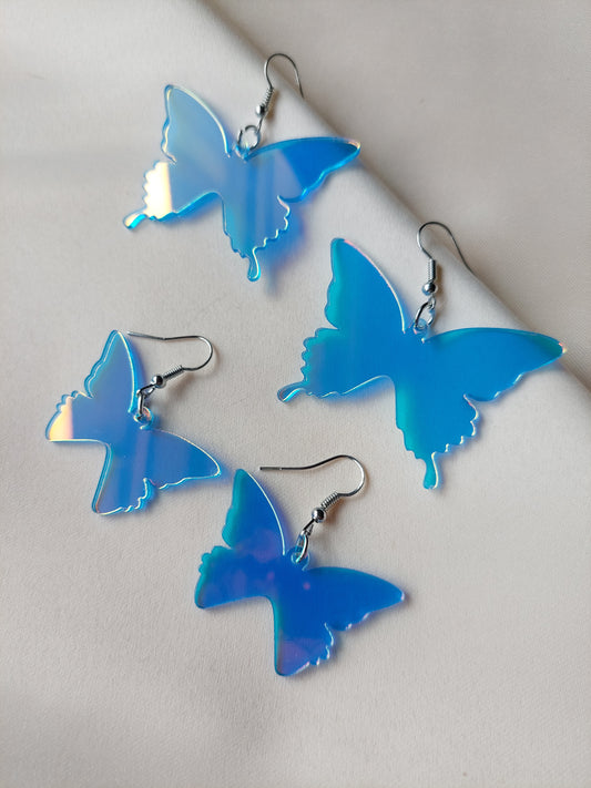 Iridescent Butterfly Earrings