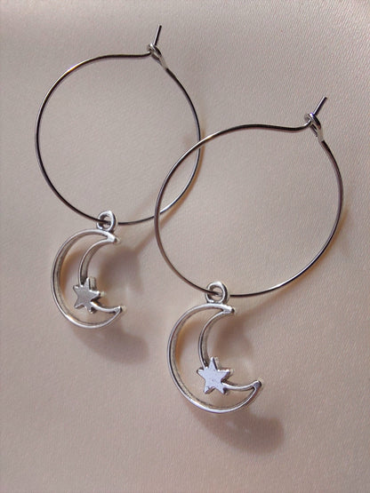Moon & Star Earrings