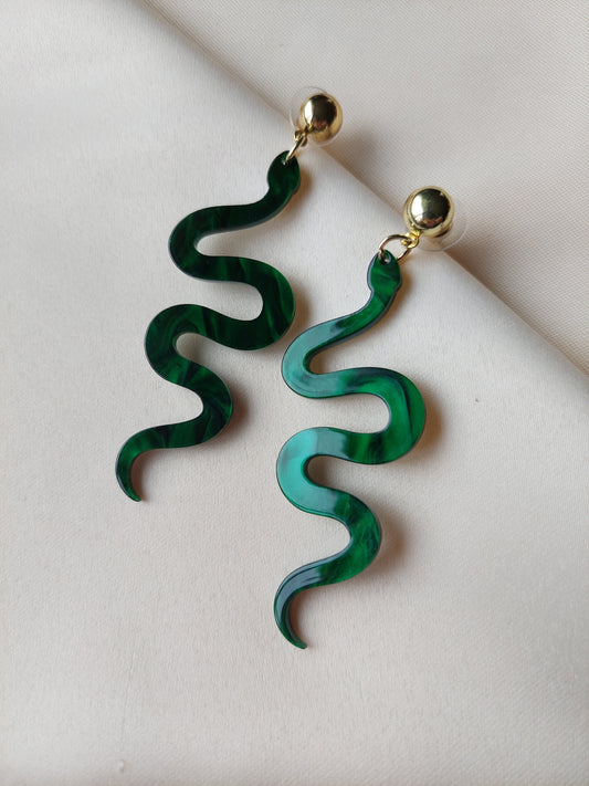 Snake Drop Earrings