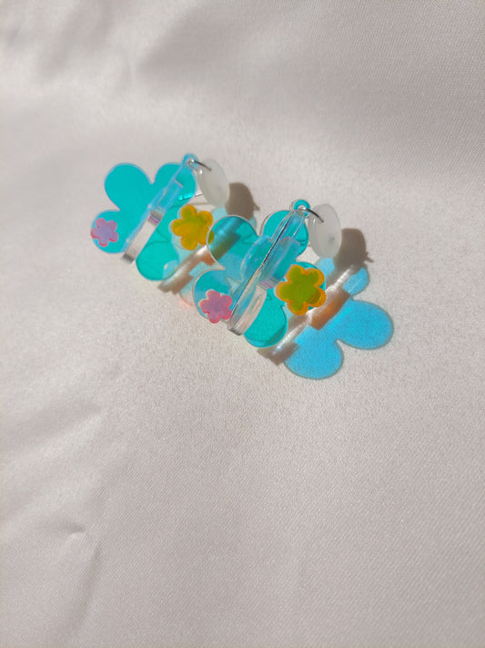 Iridescent Flower Pop Earrings