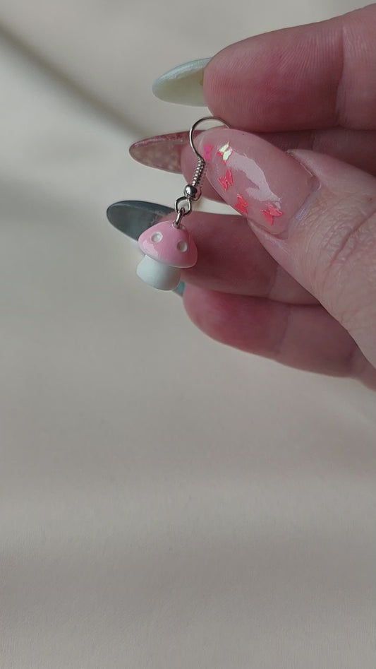 Mini Mushroom Earrings