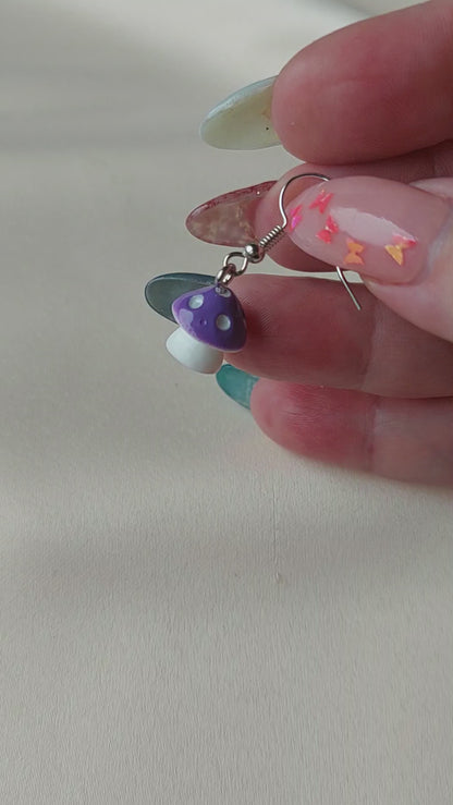 Mini Mushroom Earrings