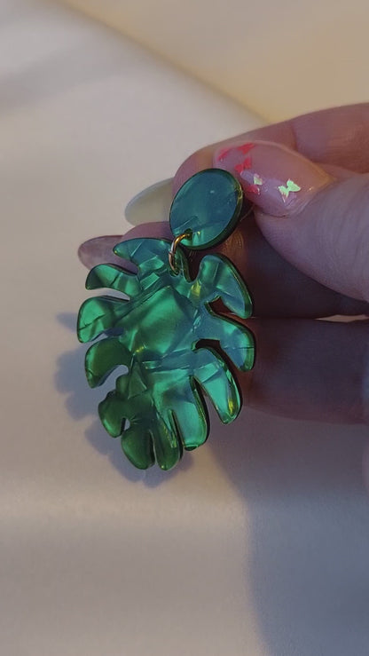 Monstera Earrings