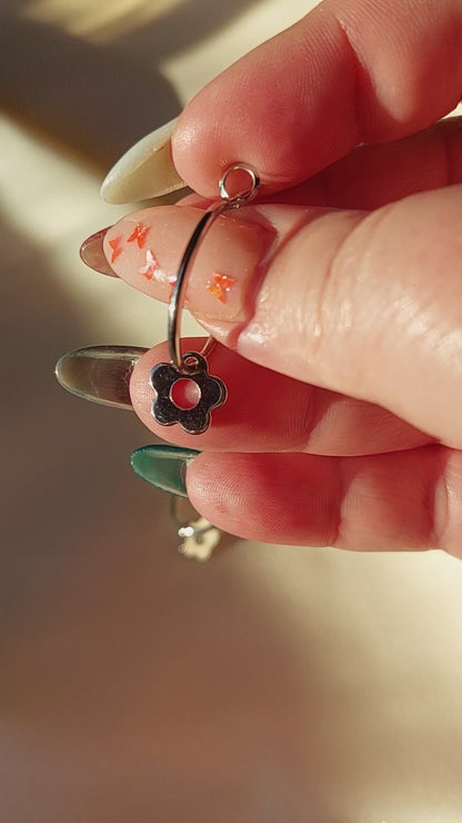 Flower Charm Earrings