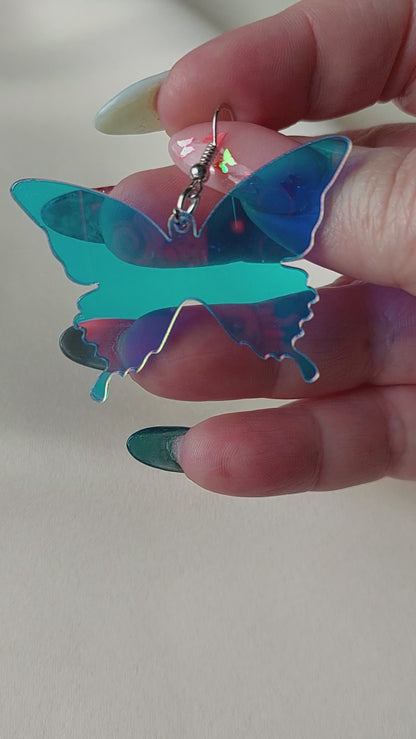 Iridescent Butterfly Earrings