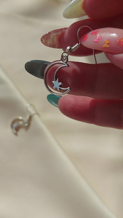 Moon & Star Earrings
