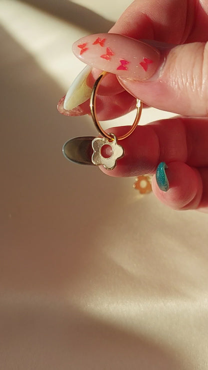 Flower Charm Earrings