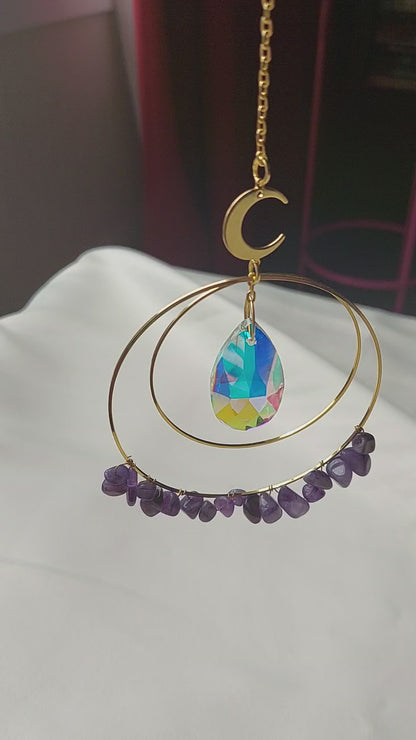 Crystal Moon Window Hanging