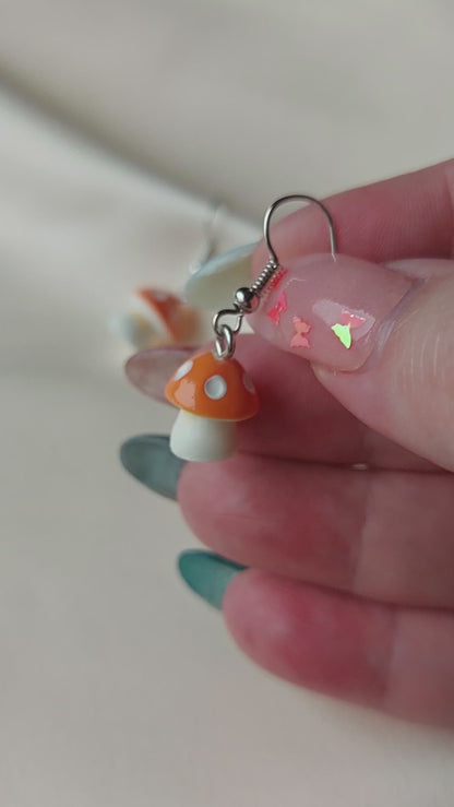 Mini Mushroom Earrings